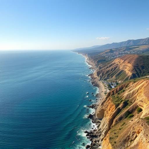 Detail shot of Malibu Coastline